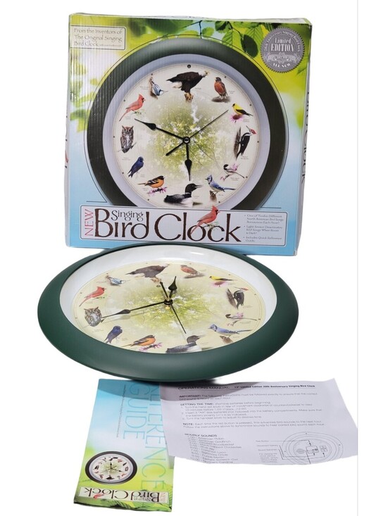 Other - 13 Inch Bird Song Wall Clock - Limited 20th Anniversary Model, Auto Dimmable